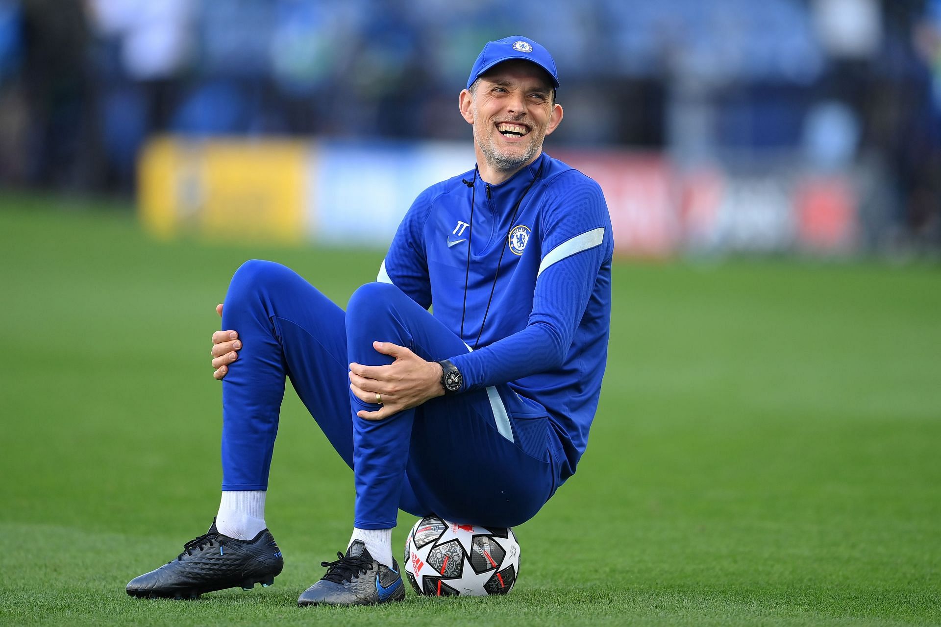 Chelsea manager Thomas Tuchel in a practice session.