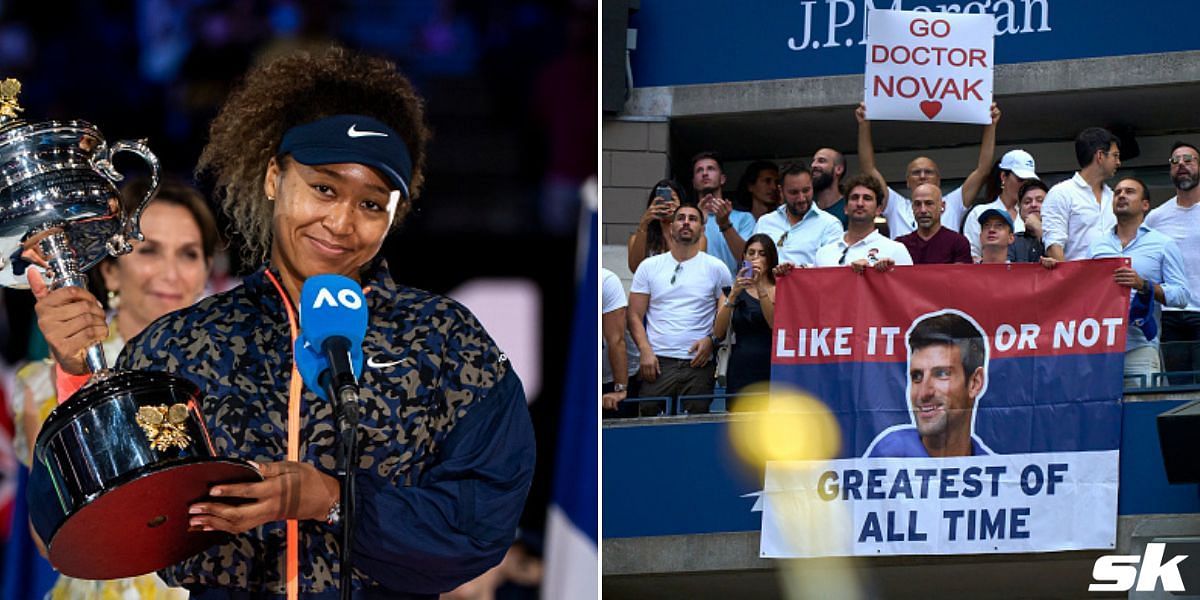 Naomi Osaka and the fans of Novak Djokovic