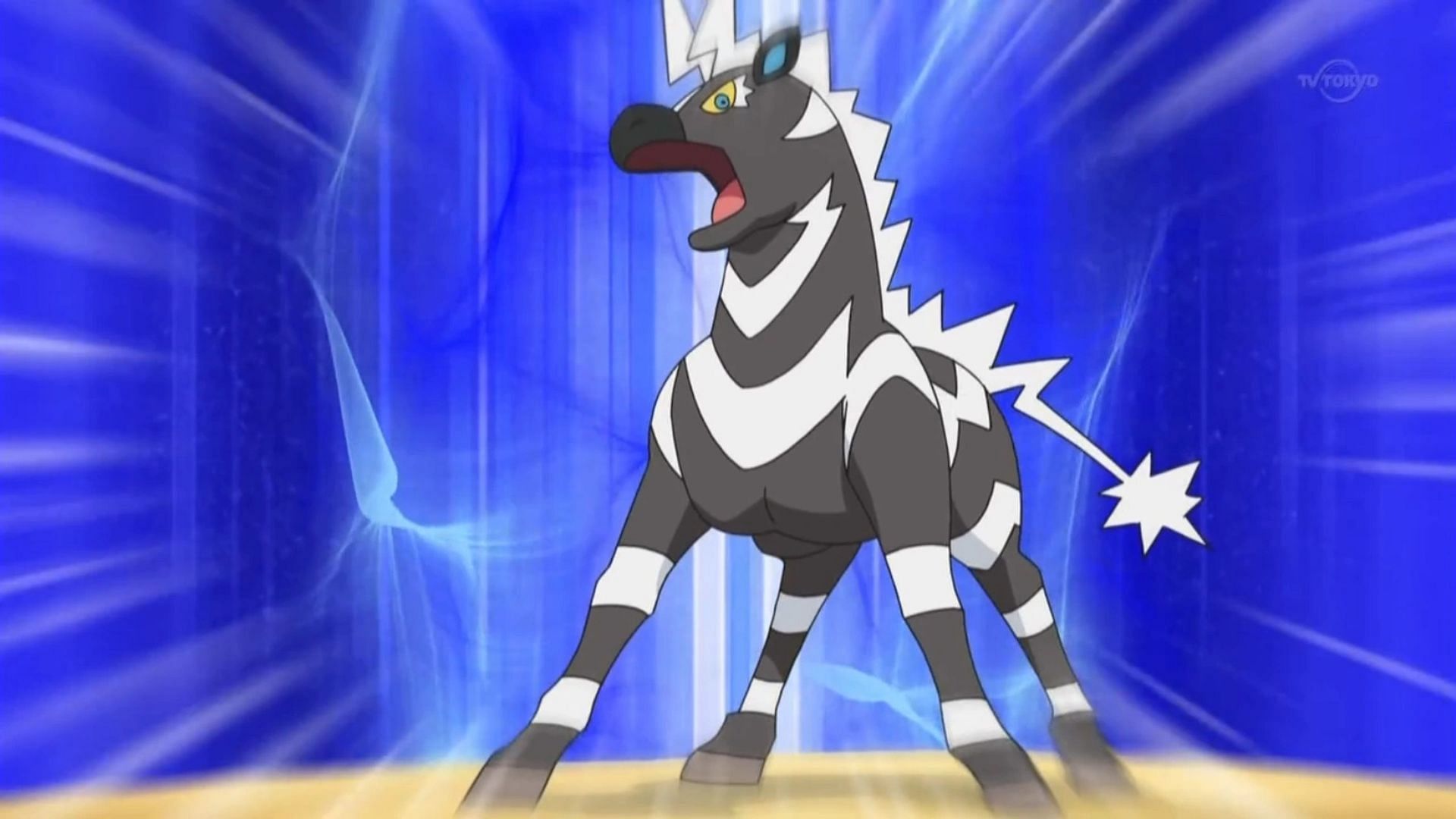 Zebstrika as it appears in the anime (Image via The Pokemon Company)