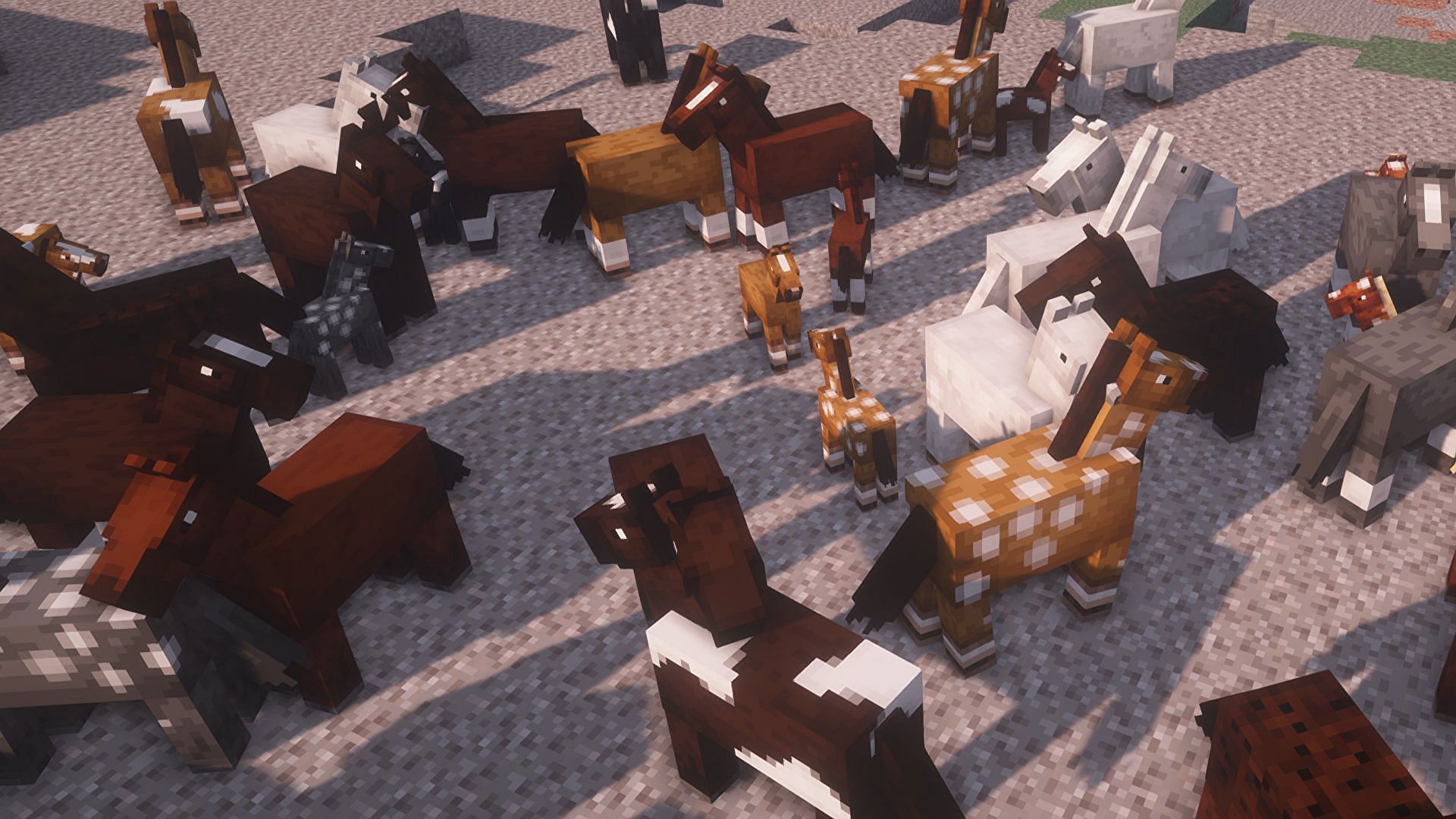 Horses (Image via Minecraft)