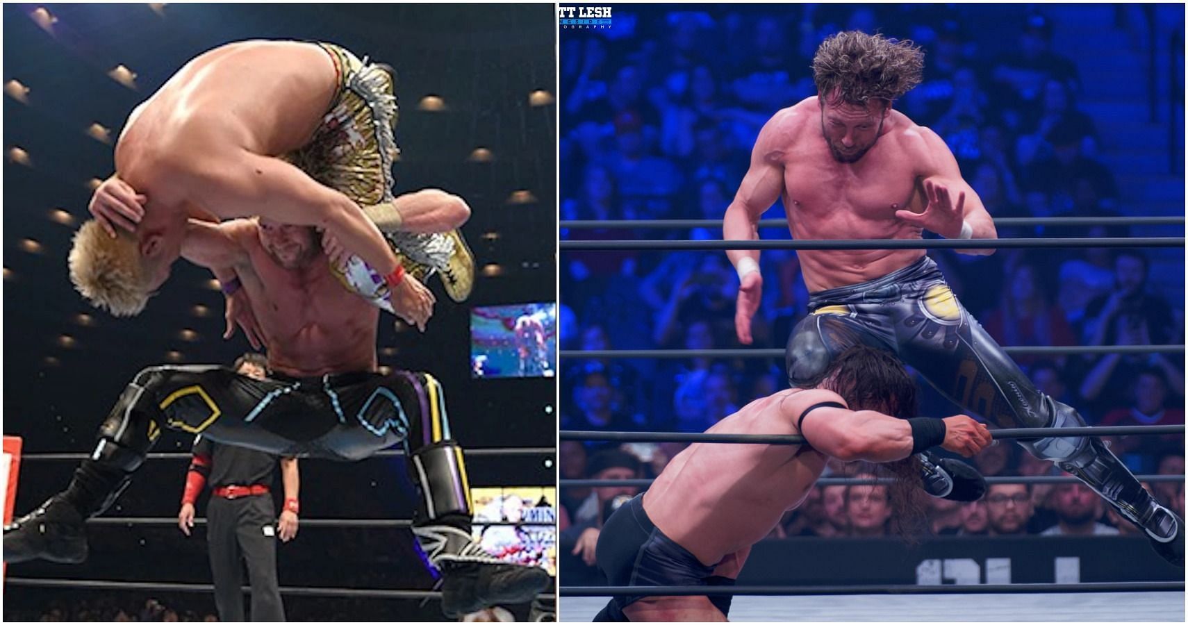 Kenny Omega delivering the One-Winged Angel