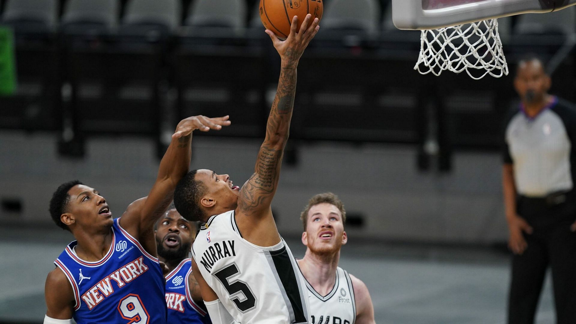 The New York Knicks will visit the San Antonio Spurs on Tuesday [Photo: NBA.com]