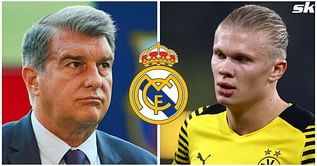 Barcelona president Joan Laporta is ‘obsessed’ with ensuring Erling Haaland doesn’t join Real Madrid - Reports