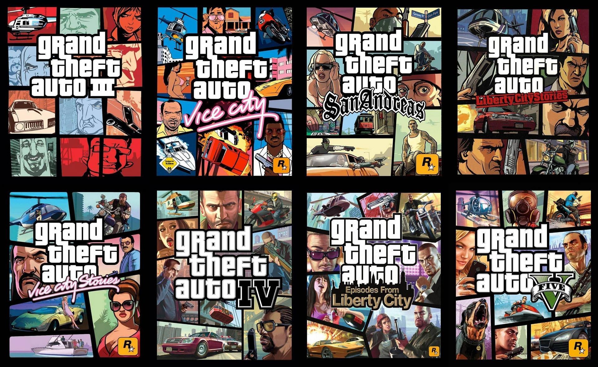 Other than identical fonts, these games also have a helicopter in the top left (Image via Rockstar Games)