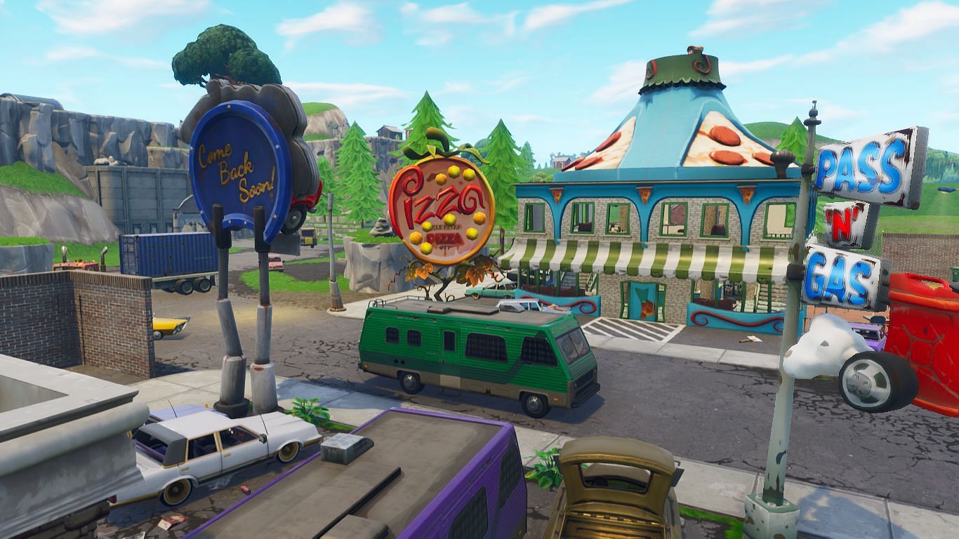 Tomato Town was present even in early trailers (Image via Epic Games)