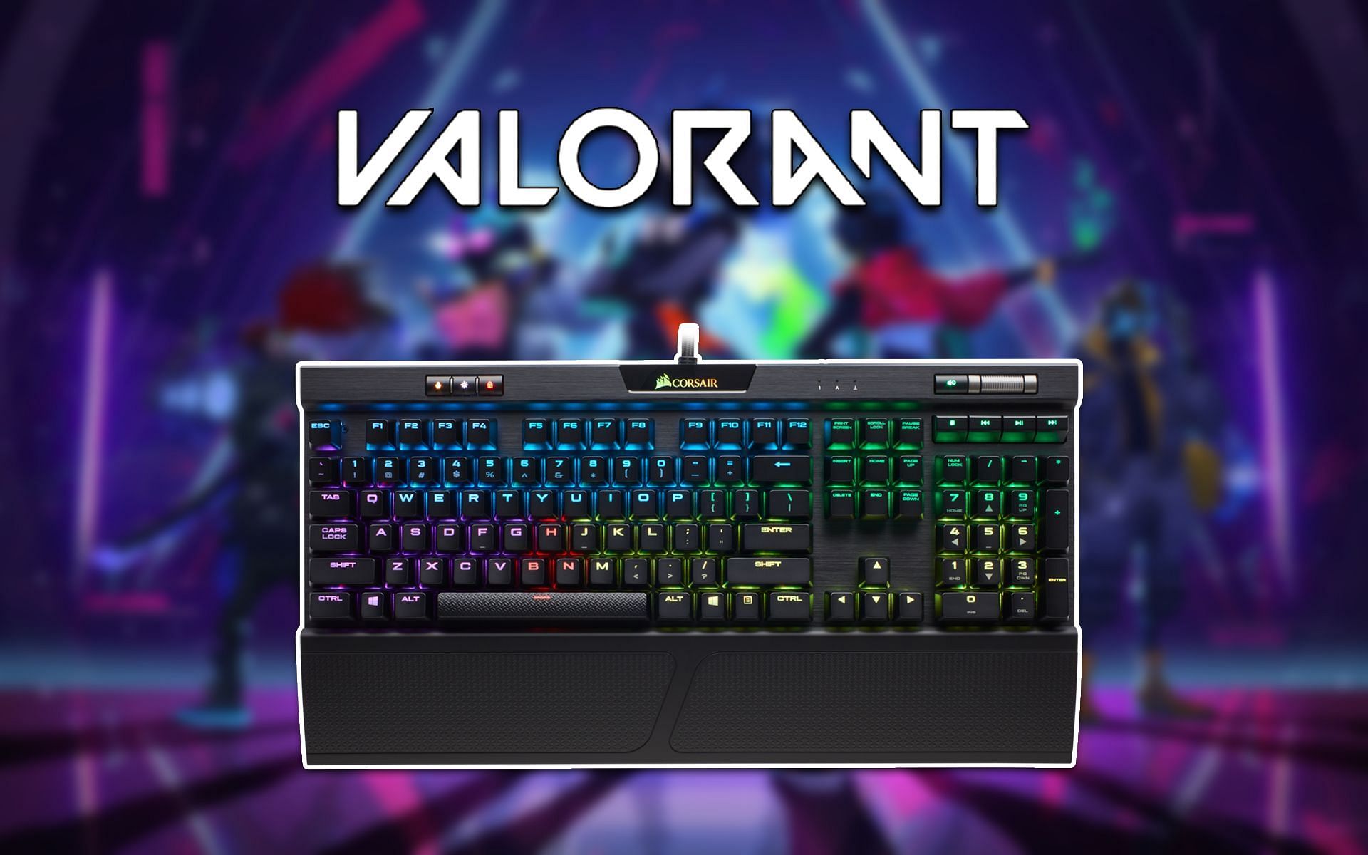 Corsair K70 RGB is one of the best mechanical keyboards for Valorant (Image via Sportskeeda)