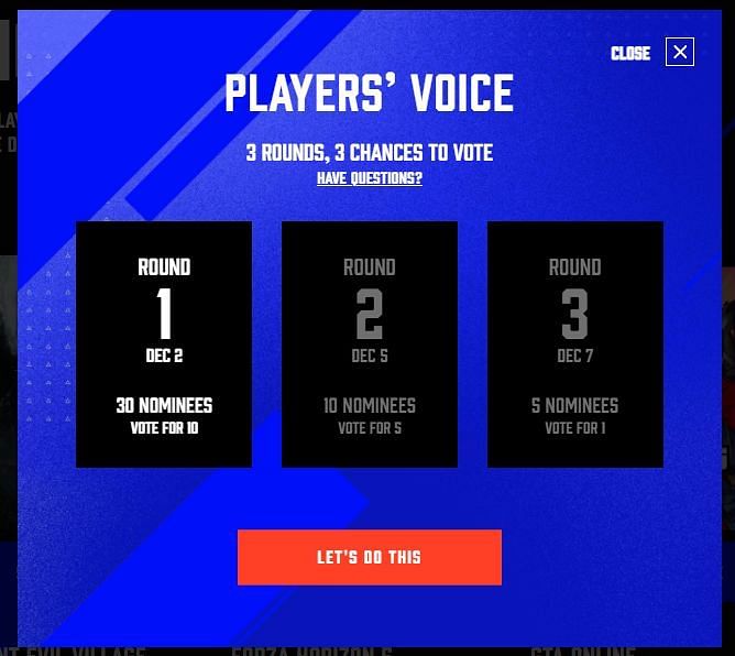 The Game Awards Players’ Voice voting How to vote, nominated games