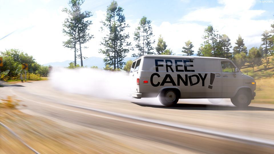 Forza Horizon 5 banned player for putting &quot;Free Candy&quot; on his car (Image by u/YeetBoiDegenerate17, Forza Horizon)