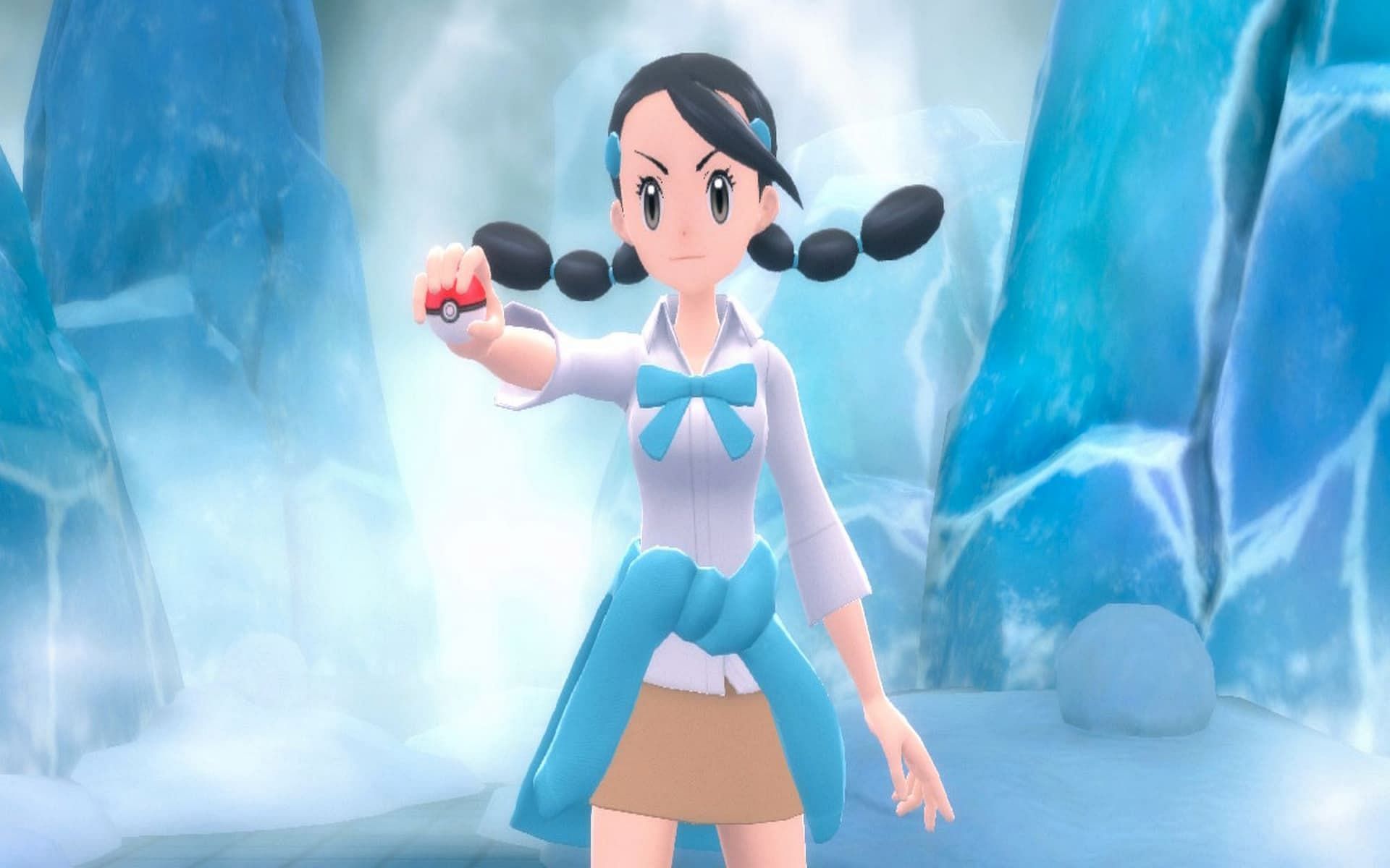 The Ice-type using Gym Leader, Candice, in Pokemon Brilliant Diamond and Shining Pearl. (Image via ILCA)