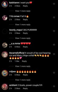 Comments under Coi Leray’s latest Instagram post 2/2 (Image via Coi Leray/Instagram)