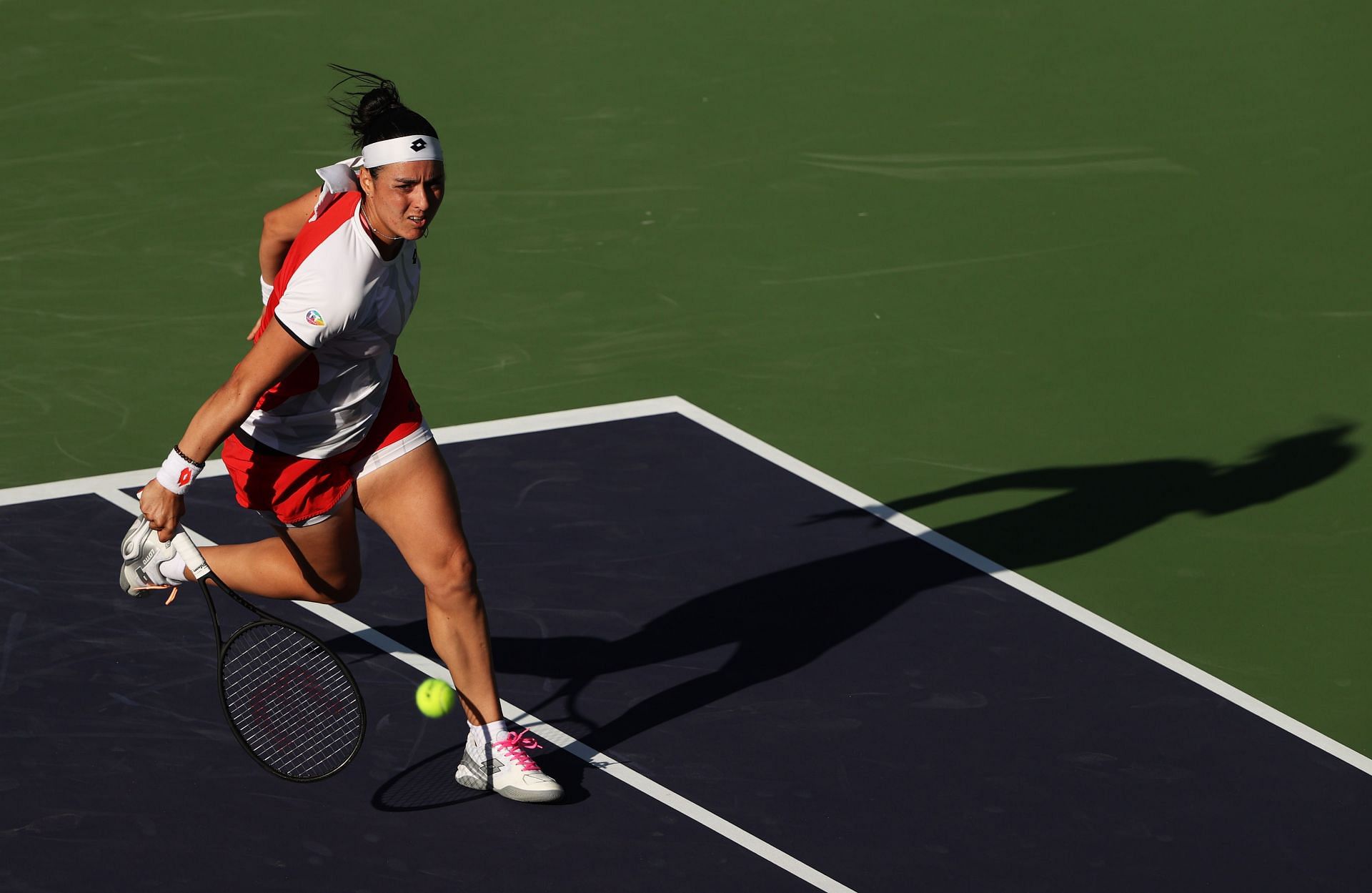 Ons Jabeur at the 2021 BNP Paribas Open.