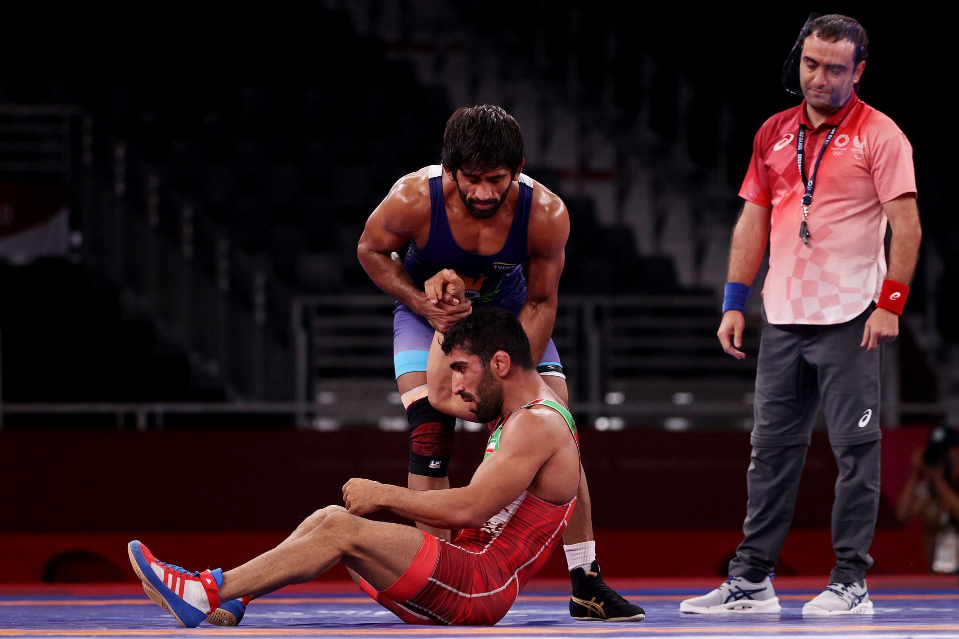 Indian wrestler Bajrang Punia at the Tokyo Olympics. (PC: Getty Images)