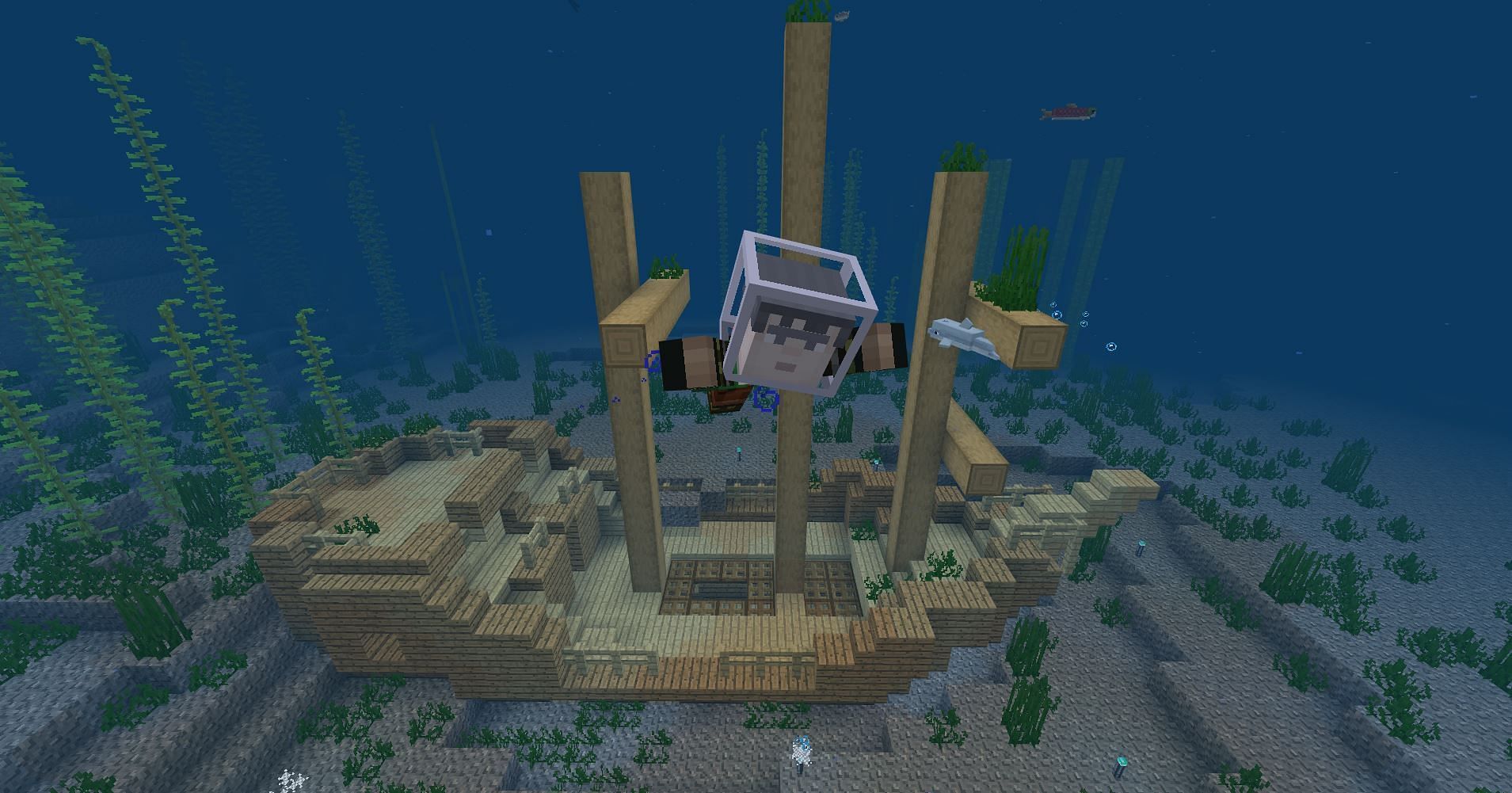 Shipwrecks can make for a few good builds (Image via Minecraft)
