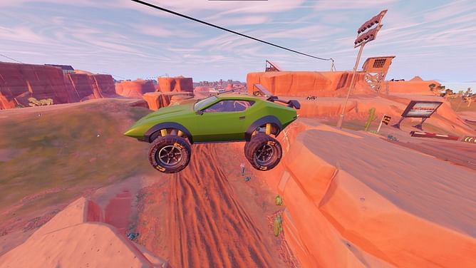 How to jump through flaming rings in a vehicle in Fortnite Chapter 3 Season 1