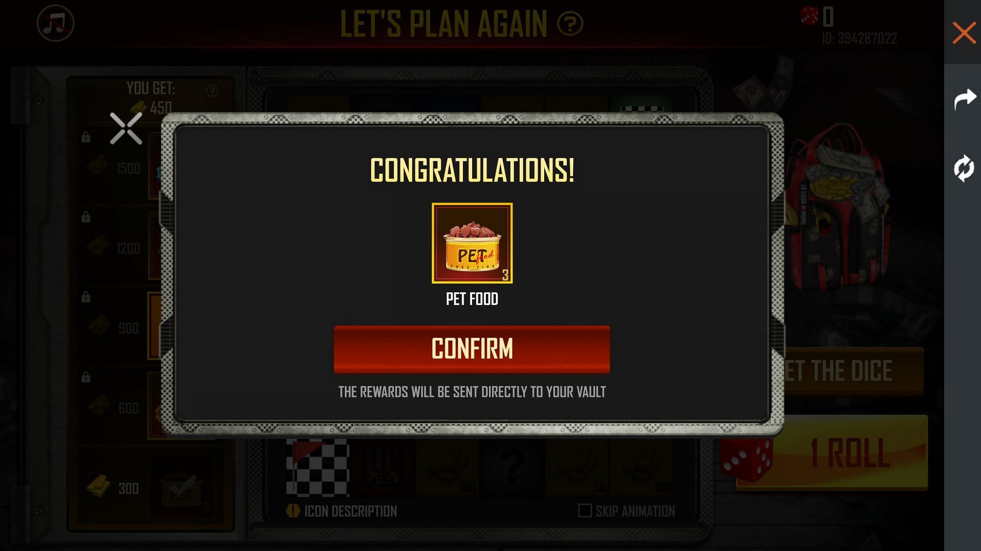 One of the rewards that can be claimed by players (Image via Free Fire)