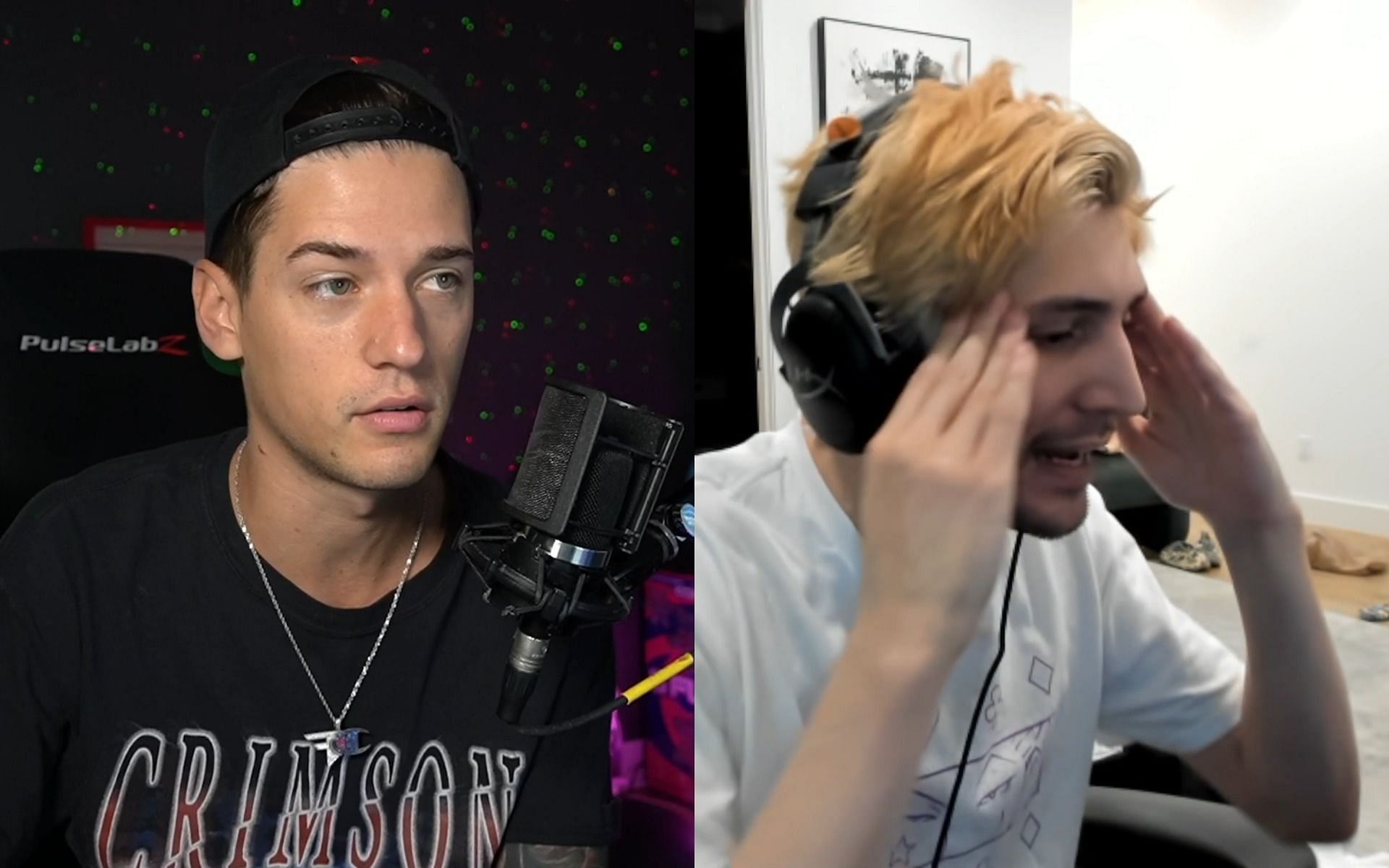 xQc disproves Nate Hill&#039;s claims, jokingly says he &quot;f***ing&quot; hates him (Images via Twitch/NateHill/xQcOW)