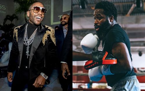 Floyd Mayweather (left), Adrien Broner (right) [Image Courtesy: @abthewavegod and @floydmayweather on Instagram]