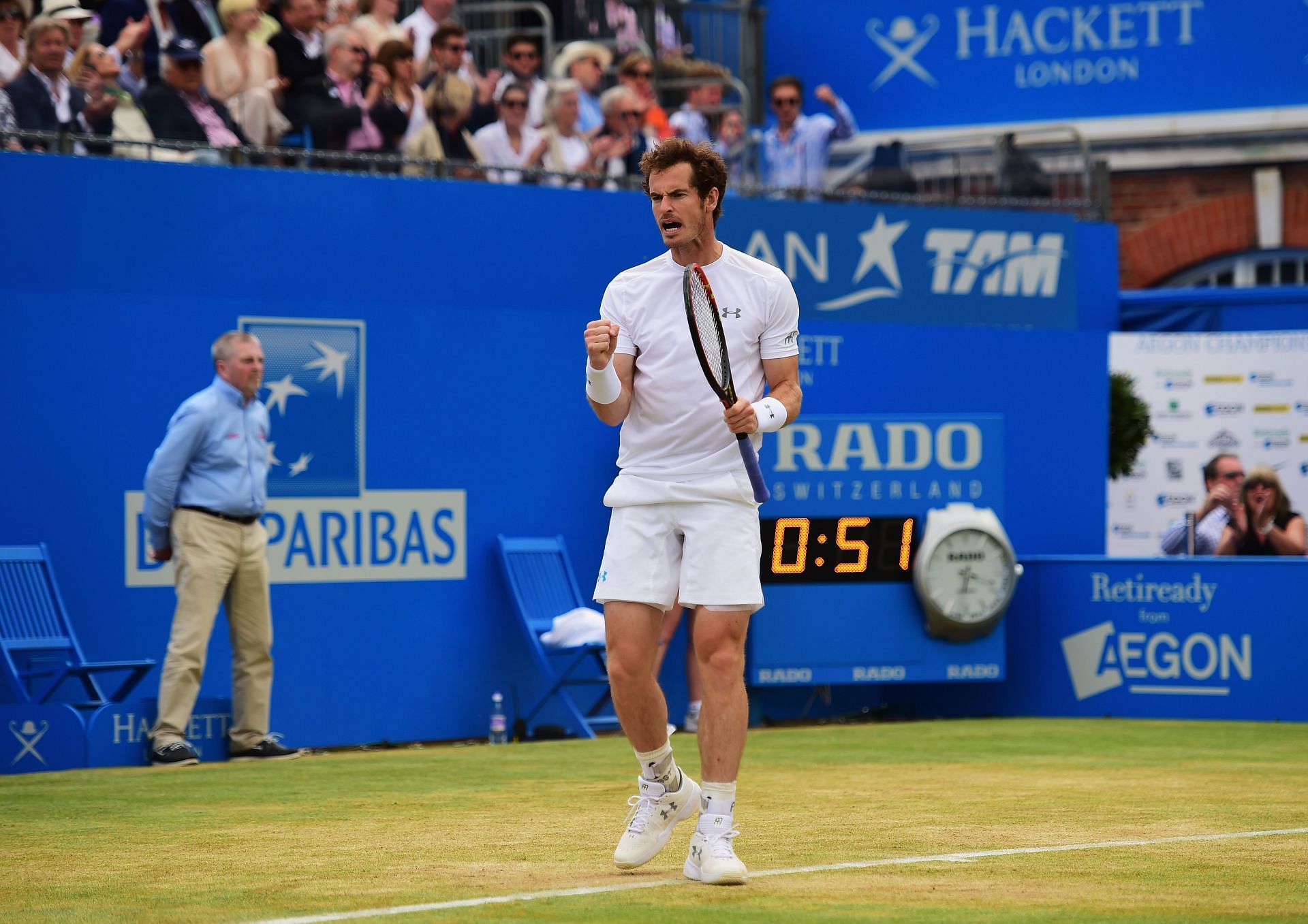 Andy Murray at a tennis tournament