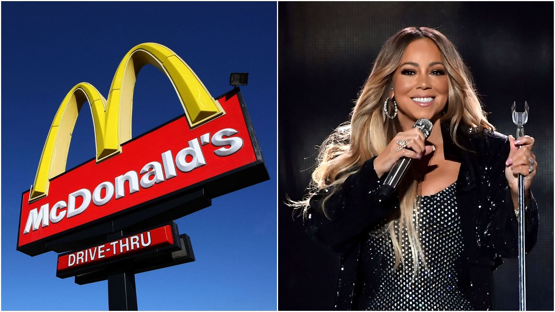 McDonald&#039;s and Mariah Carey recently collaborated to offer free food to Carey&#039;s fans (Images by Justin Sullivan and Kevin Winter via Getty Images)
