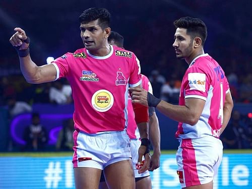 Deepak Niwas Hooda (L) will lead the Jaipur Pink Panthers for the third consecutive season