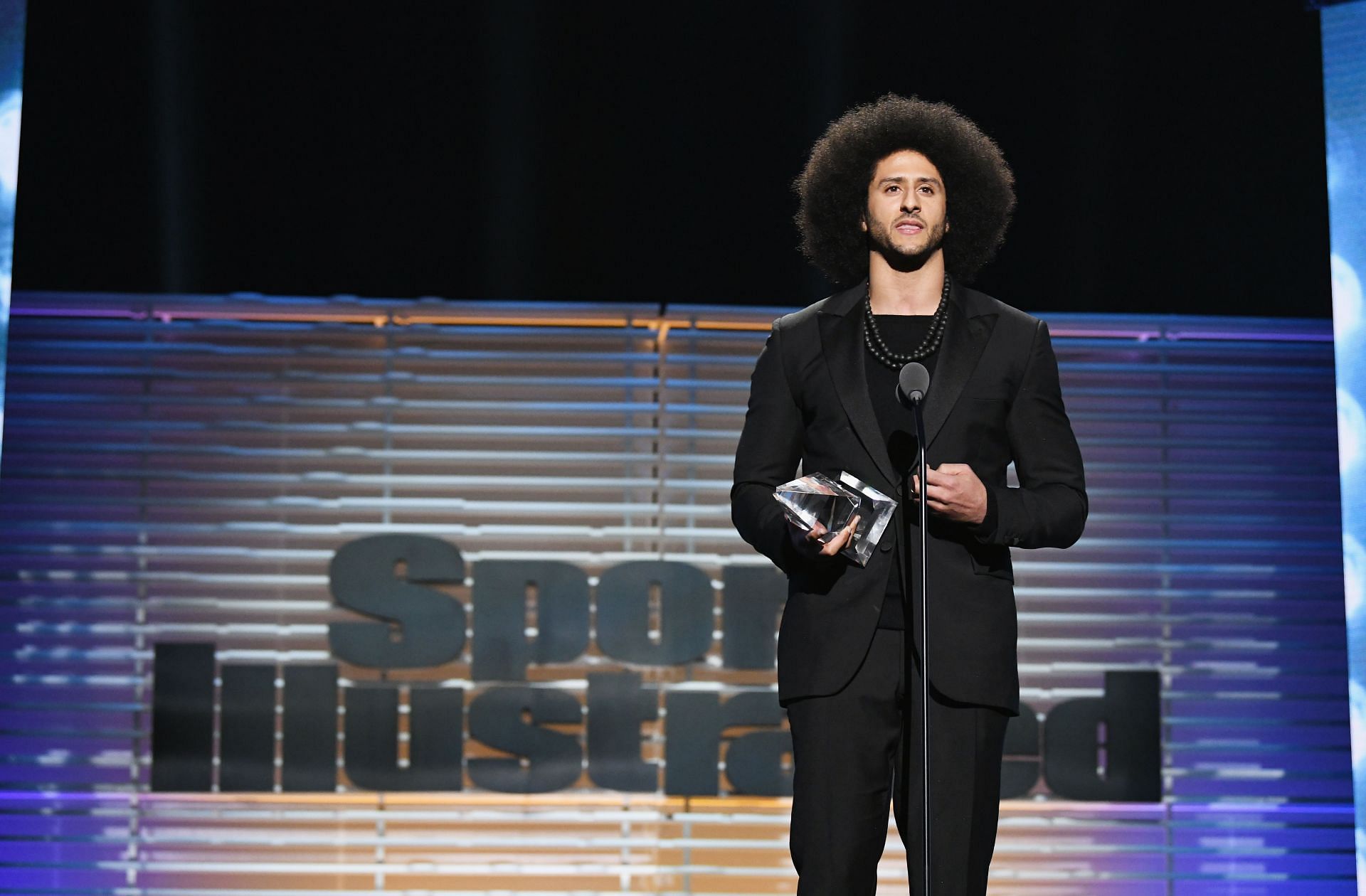 Colin Kaepernick received the Muhammad Ali Legacy Award in 2017