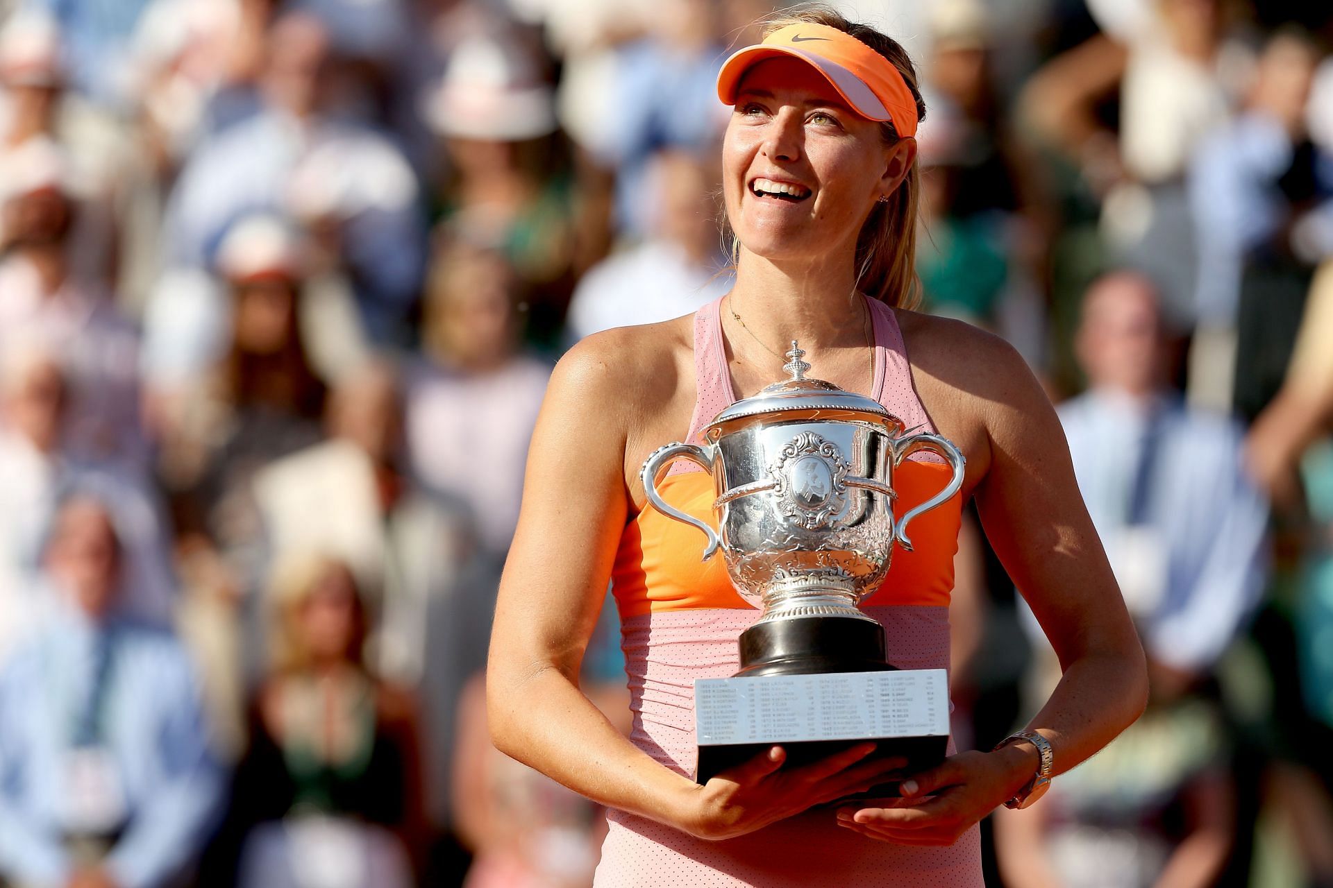 Maria Sharapova with the French Open trophy