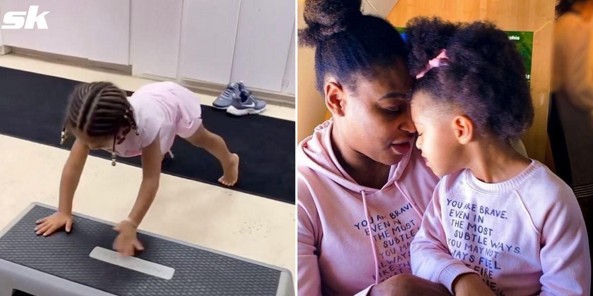 Serena Williams posted an Instagram story about her daughter Olympia training