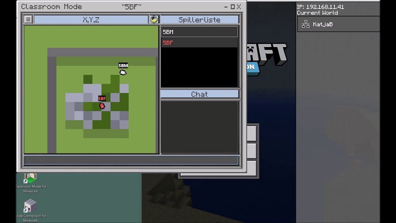 Classroom mode in Minecraft Education Edition (Image via Katja Borregaard on YouTube)