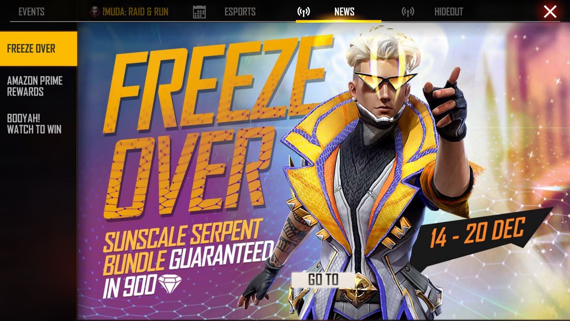 Clicking on &#039;Go To&#039; will take players to the event interface (Image via Free Fire)