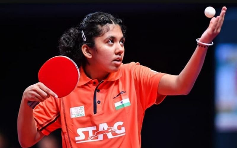 A file photo of Suhana Saini in action. (PC: Table Tennis Federation of India)