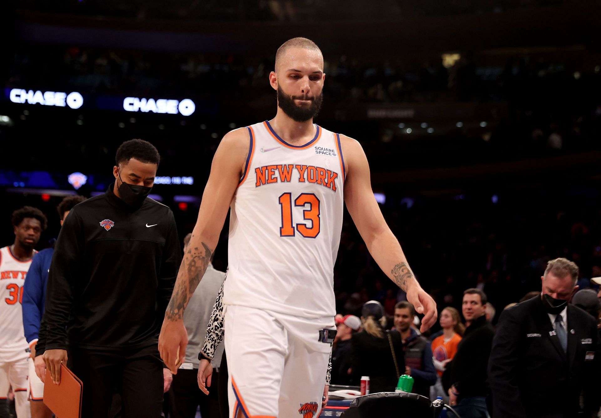 Evan Fournier #13 of the New York Knicks