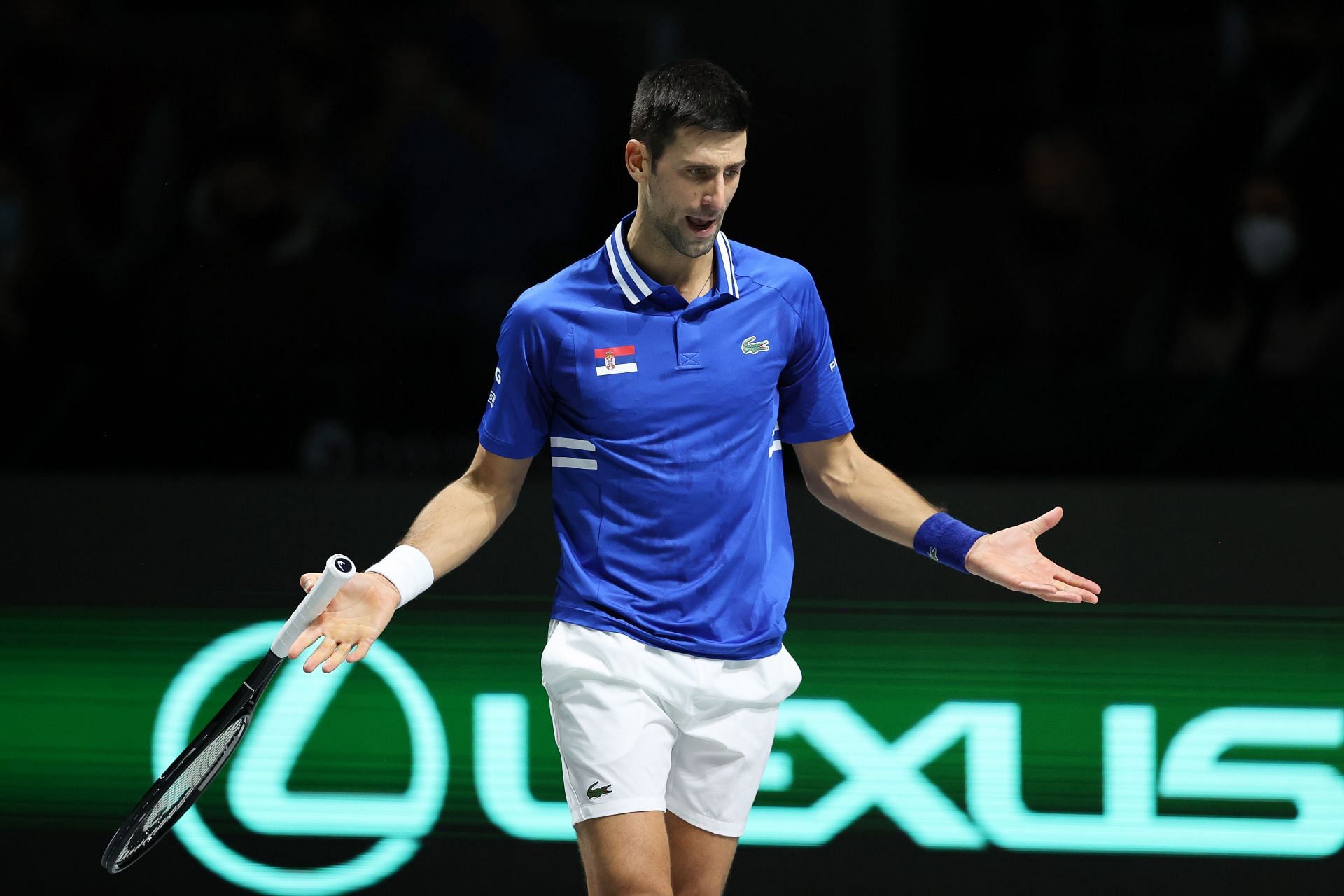 Novak Djokovic at the 2021 Davis Cup finals