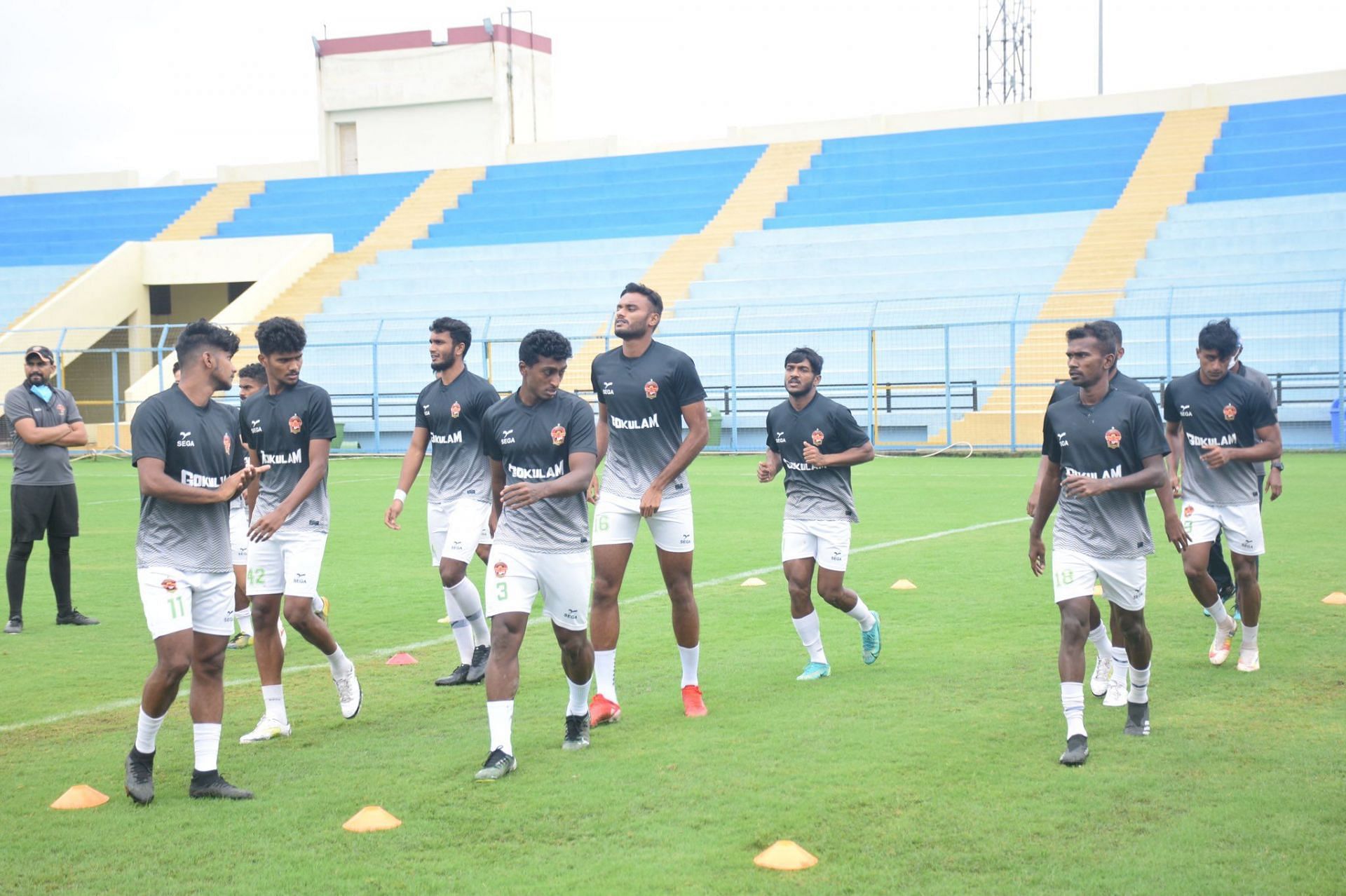 Gokulam Kerala players training. (Image Courtesy: Twitter/GokulamKeralaFC)
