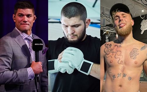 Josh Thompson (left), Khabib Nurmagomedov (middle), Jake Paul (right) [Image Courtesy: @therealpunk, @khabib_nurmagomedov and @jakepaul on Instagram]