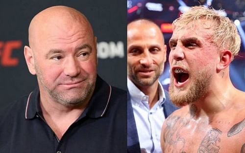 Dana White (left) and Jake Paul (right)