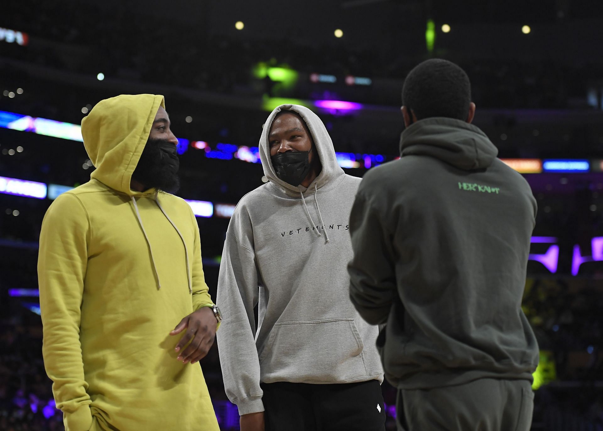 Brooklyn Nets superstars James Harden, Kevin Durant and Kyrie Irving