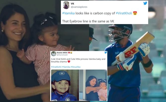 "Yaar ye toh Choti Virat hai" - Fans go crazy as Vamika makes first appearance during the 3rd ODI against SA