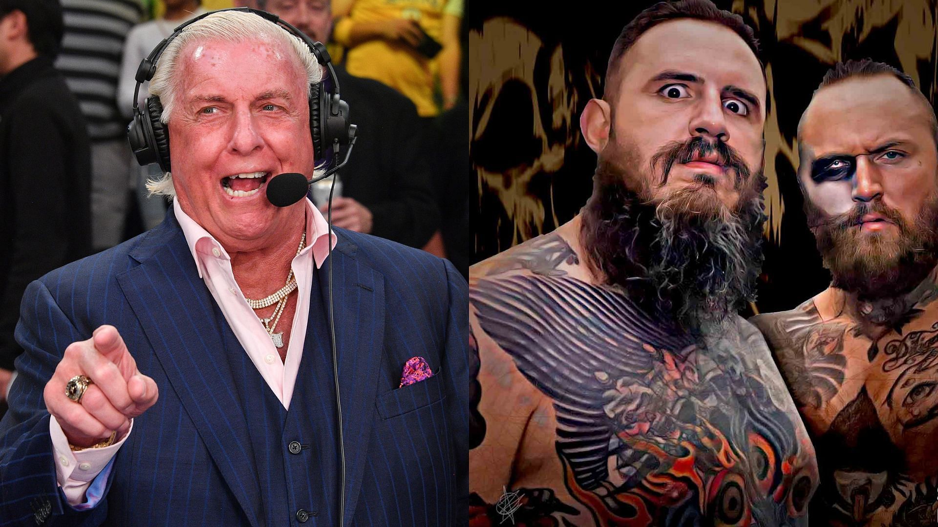 Ric Flair (left) and Brody King (right) are rumoured to appear at Battle of the Belts