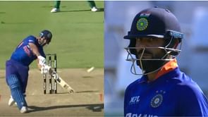 [Watch] Rishabh Pant goes for a golden duck after poor shot, gets a stare from Virat Kohli in 3rd India vs South Africa ODI