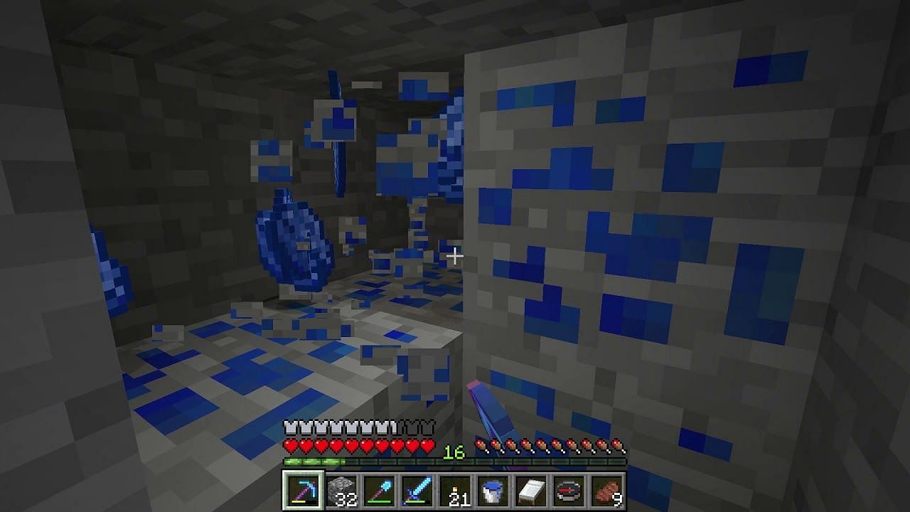 Lapis Lazuli is found underground and is used for enchanting (Image via Minecraft)