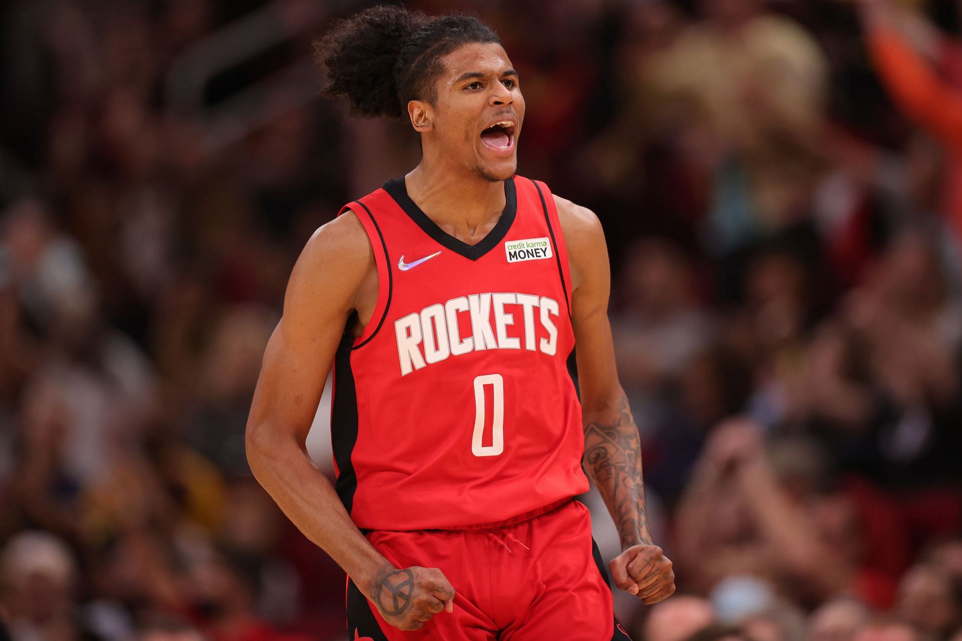 Jalen Green of the Houston Rockets against the LA Lakers