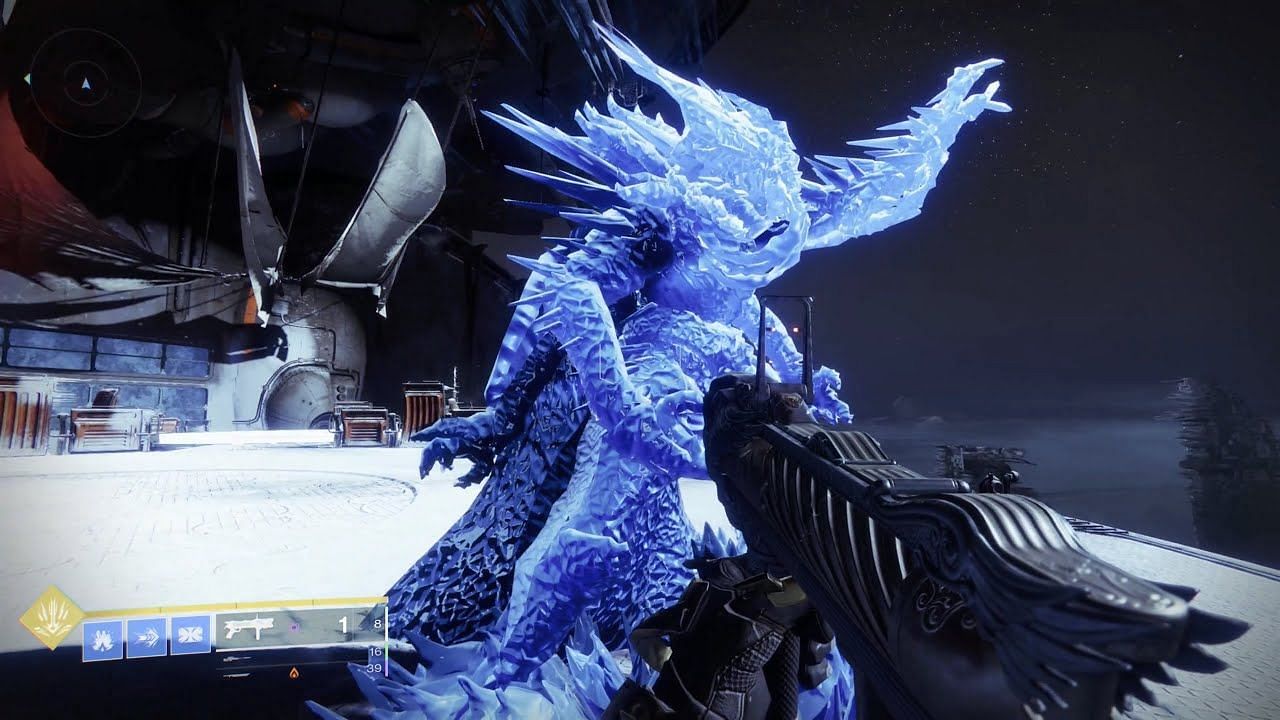 Eramis froze at the end of the Beyond Light campaign (Image via Bungie)