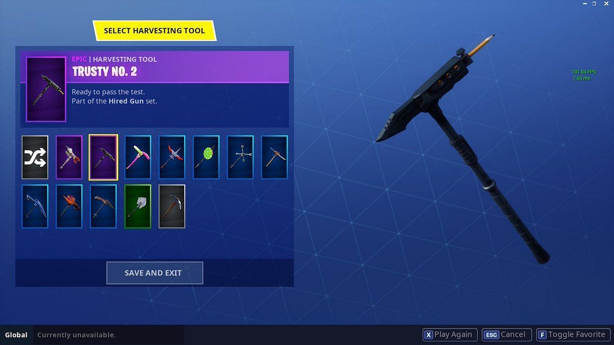 The Trusty No. 2 is a popular pickaxe (Image via Epic Games)