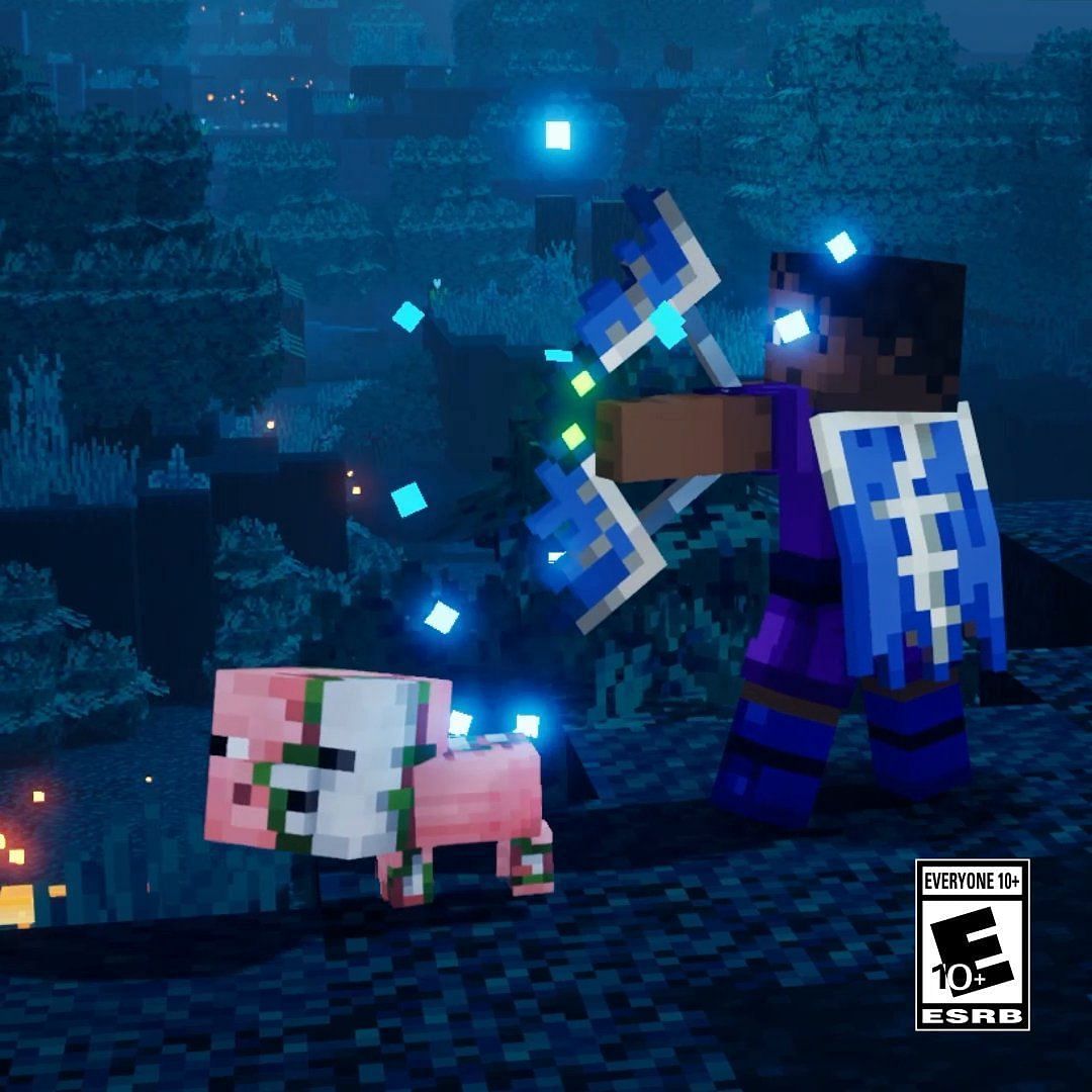 The Phantom Cape and zombified baby piglin were exclusive to 2021&#039;s Spookier Fall event (Image via Mojang)
