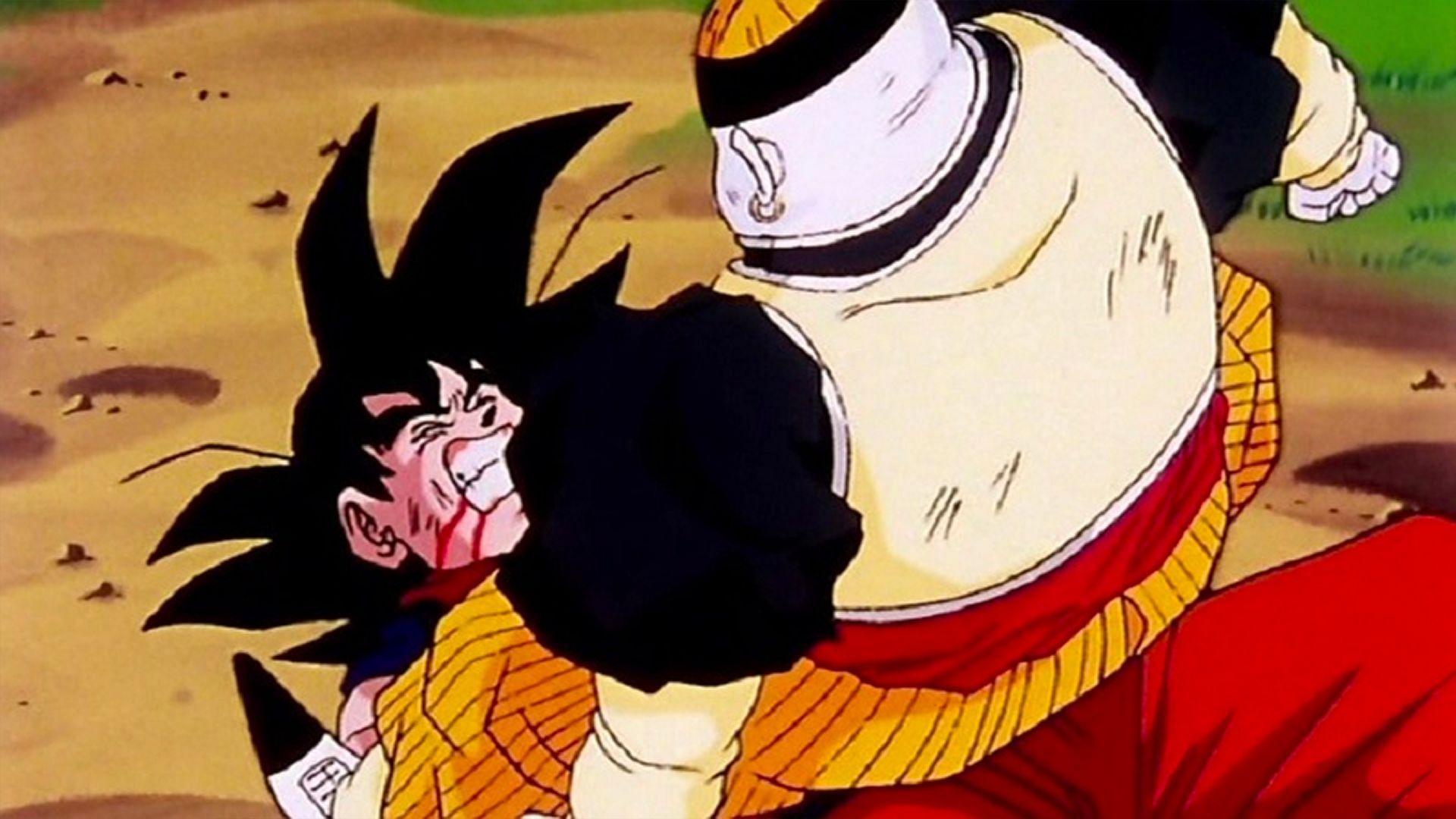 Android 19 beats Goku (Image via Toei Animation)