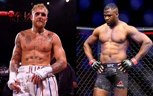 Jake Paul (left) & Francis Ngannou (right)