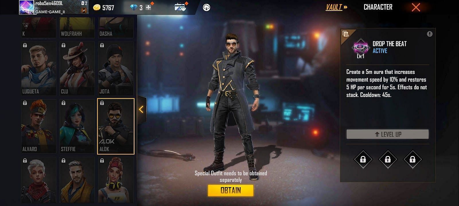 Alok (Image via Garena Free Fire)