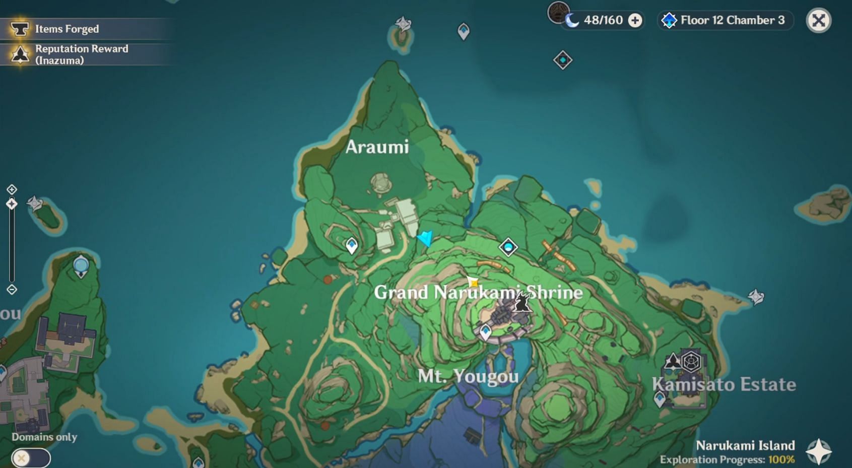 Location of the note on the map (Image via Genshin Impact)