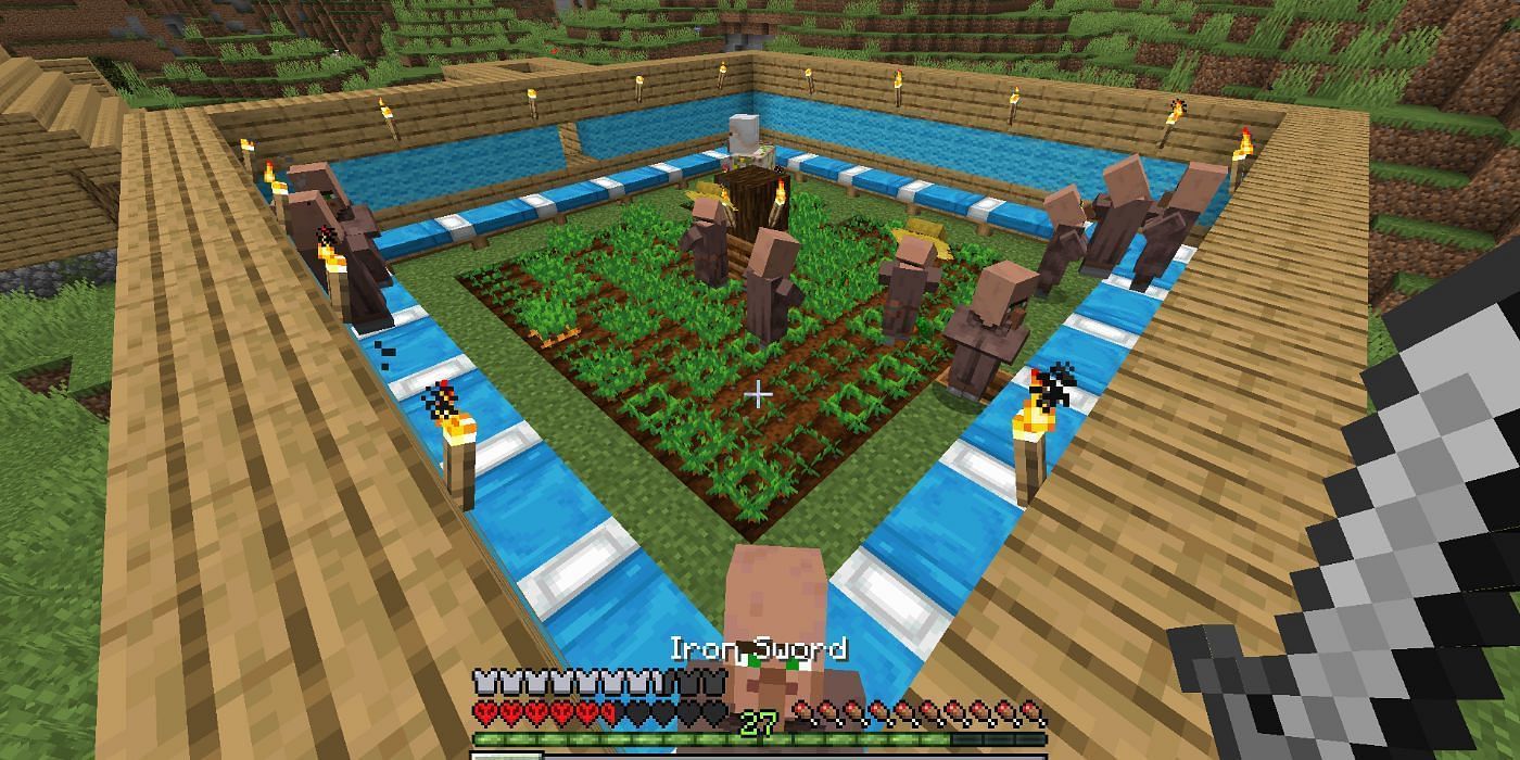 With the right tools and materials, players can essentially create an unlimited source of villagers (Image via Mojang)