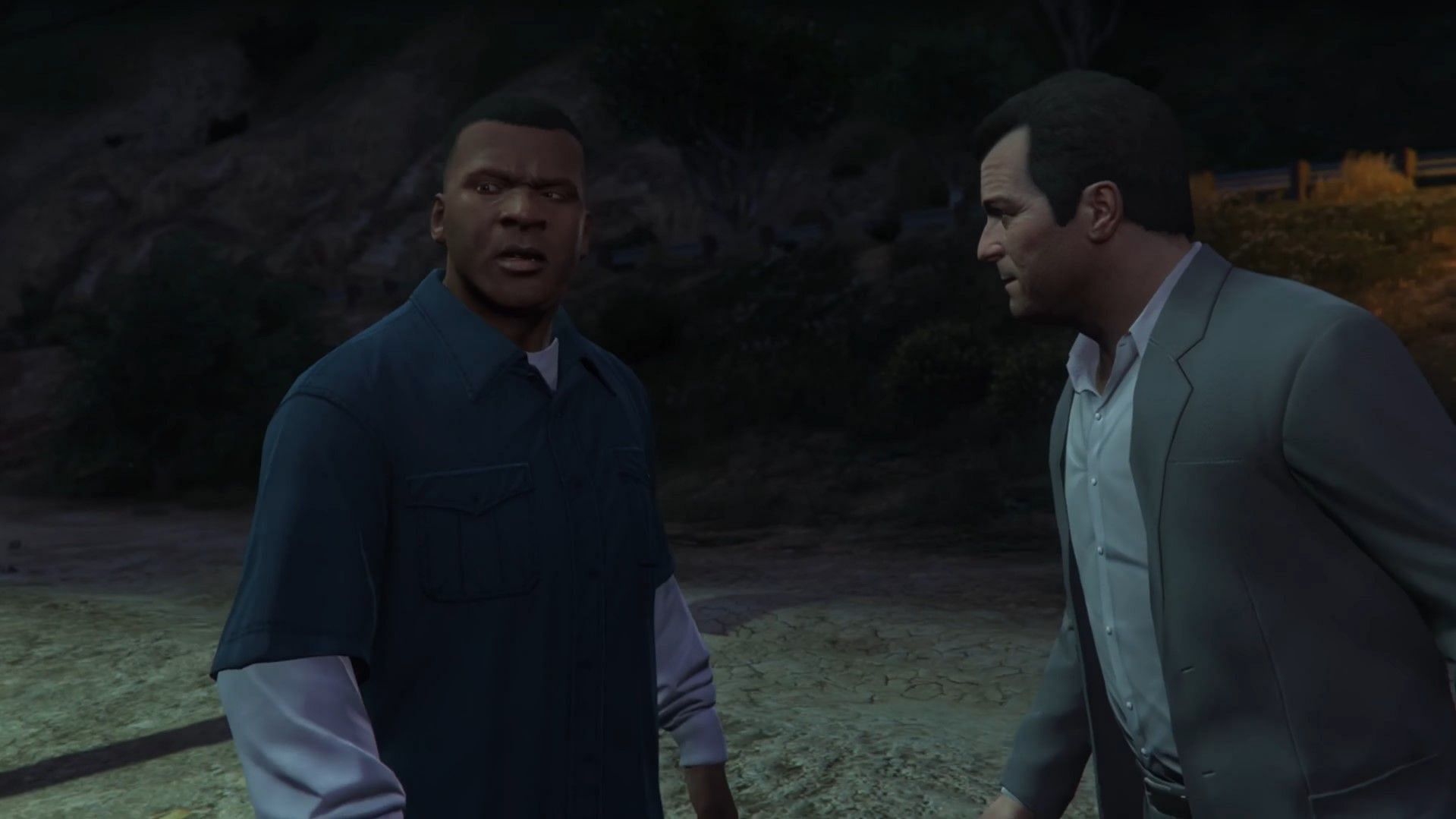 Michael references &quot;human stew&quot; shortly after this moment (Image via Rockstar Games)